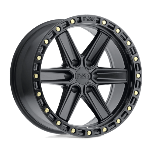 Black Rhino HENDERSON Matte Black W/ Brass Bolts 20x9.5 +18 6x139.7mm 112.1mm - Wheelwiz