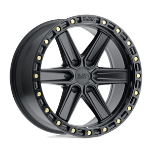 Black Rhino HENDERSON Matte Black W/ Brass Bolts 18x9 0 6x135mm 87.1mm - WheelWiz