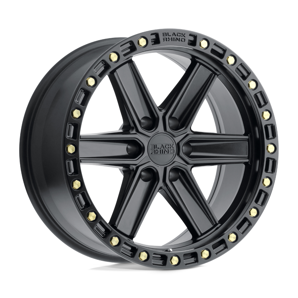 Black Rhino HENDERSON Matte Black W/ Brass Bolts 17x9 0 6x135mm 87.1mm - WheelWiz