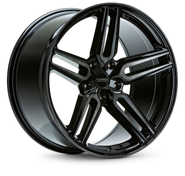 Vossen HF1 DOUBLE TINTED GLOSS BLACK 19x8.5 +45 5x112mm 66.5mm - WheelWiz
