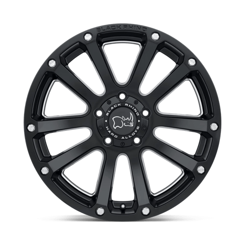Black Rhino HIGHLAND Matte Black W/ Milled Spokes 18x9.5 +12 6x139.7mm 112.1mm - WheelWiz