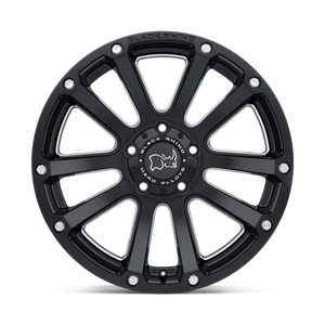 Black Rhino HIGHLAND Matte Black W/ Milled Spokes 18x9.5 +12 6x135mm 87.1mm - WheelWiz