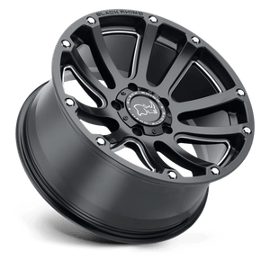 Black Rhino HIGHLAND Matte Black W/ Milled Spokes 18x9.5 0 5x139.7mm 78.1mm - Wheelwiz