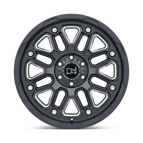 Black Rhino HOLLISTER Gloss Black W/ Milled Spokes 18x9.5 -18 5x127mm 71.5mm - Wheelwiz