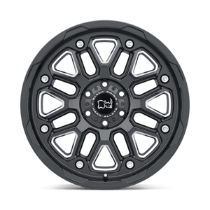 Black Rhino HOLLISTER Gloss Black W/ Milled Spokes 17x9.5 +12 6x120mm 67.1mm - Wheelwiz