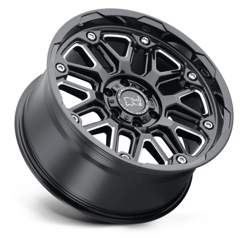 Black Rhino HOLLISTER Gloss Black W/ Milled Spokes 17x9.5 +6 8x180mm 125.1mm - Wheelwiz