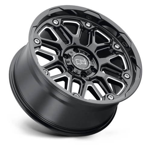 Black Rhino HOLLISTER Gloss Black W/ Milled Spokes 20x9.5 -18 5x127mm 71.5mm - WheelWiz