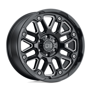 Black Rhino HOLLISTER Gloss Black W/ Milled Spokes 18x9.5 +12 6x120mm 67.1mm - WheelWiz