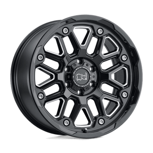 Black Rhino HOLLISTER Gloss Black W/ Milled Spokes 17x9.5 +12 6x120mm 67.1mm - Wheelwiz