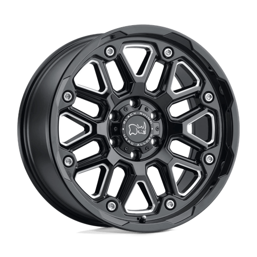 Black Rhino HOLLISTER Gloss Black W/ Milled Spokes 17x9.5 -18 6x139.7mm 112.1mm - WheelWiz