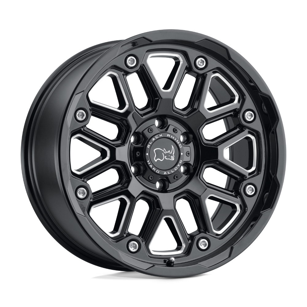 Black Rhino HOLLISTER Gloss Black W/ Milled Spokes 18x9.5 -18 8x180mm 125.1mm - WheelWiz