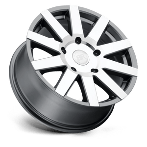 Black Rhino JOURNEY Gloss Gunmetal W/ Mirror Cut 18x8 +48 6x139.7mm 112.1mm - Wheelwiz