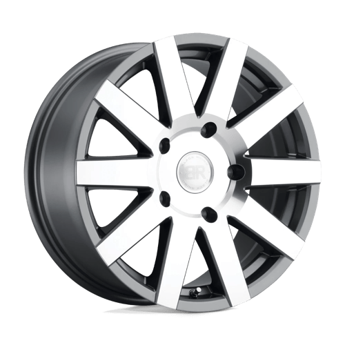 Black Rhino JOURNEY Gloss Gunmetal W/ Mirror Cut 18x8 +48 6x139.7mm 112.1mm - Wheelwiz