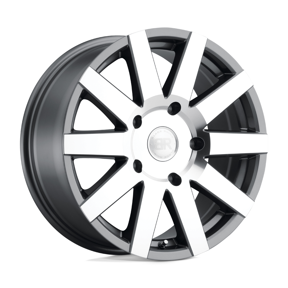 Black Rhino JOURNEY Gloss Gunmetal W/ Mirror-cut Face 18x8 +48 6x130mm 84.1mm - WheelWiz