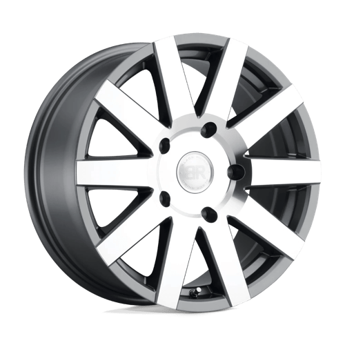 Black Rhino JOURNEY Gloss Gunmetal W/ Mirror Cut 18x8 +48 5x130mm 84.1mm - Wheelwiz