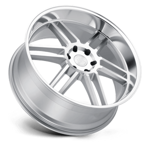 Black Rhino KATAVI Silver W/ Mirror-cut Face 22x10 +20 5x139.7mm 78.1mm - WheelWiz