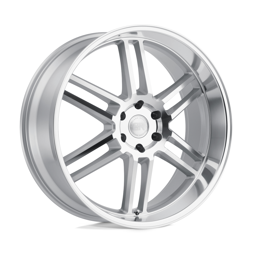 Black Rhino KATAVI Silver W/ Mirror-cut Face 22x10 +30 5x127mm 71.5mm - WheelWiz