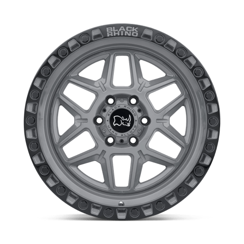 Black Rhino KELSO Battleship Gray W/ Black Ring 17x9 -12 6x139.7mm 112.1mm - Wheelwiz