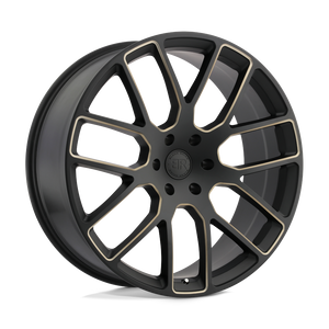 Black Rhino KUNENE Matte Black W/ Dark Tint Milled Spokes 22x9.5 +25 5x150mm 110.1mm - WheelWiz