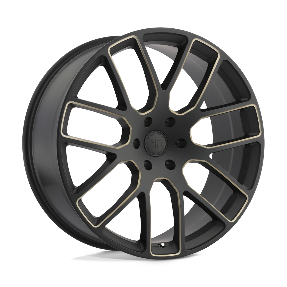 Black Rhino KUNENE Matte Black W/ Dark Tint Milled Spokes 22x9.5 +30 5x114.3mm 76.1mm - WheelWiz