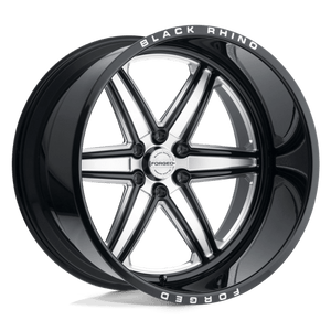 Black Rhino MARAUDER Gloss Black W/ Milled Spokes 22x14 -76 6x139.7mm 112.1mm - WheelWiz