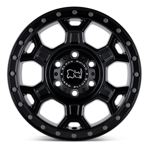 Black Rhino MIDHILL Matte Black W/ Gunmetal Bolts 17x8 +45 6x130mm 84.1mm - Wheelwiz