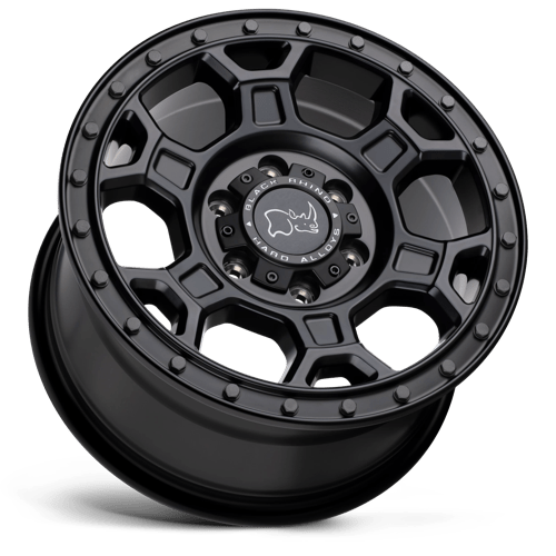 Black Rhino MIDHILL Matte Black W/ Gunmetal Bolts 18x8 +48 6x130mm 84.1mm - Wheelwiz