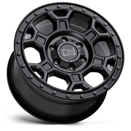 Black Rhino MIDHILL Matte Black W/ Gunmetal Bolts 18x8 +48 6x130mm 84.1mm - Wheelwiz
