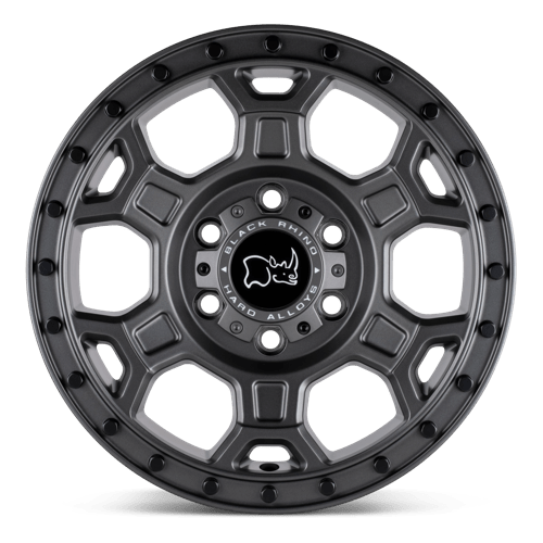 Black Rhino MIDHILL Matte Gunmetal W/ Black Bolts 17x8 +45 6x130mm 84.1mm - Wheelwiz