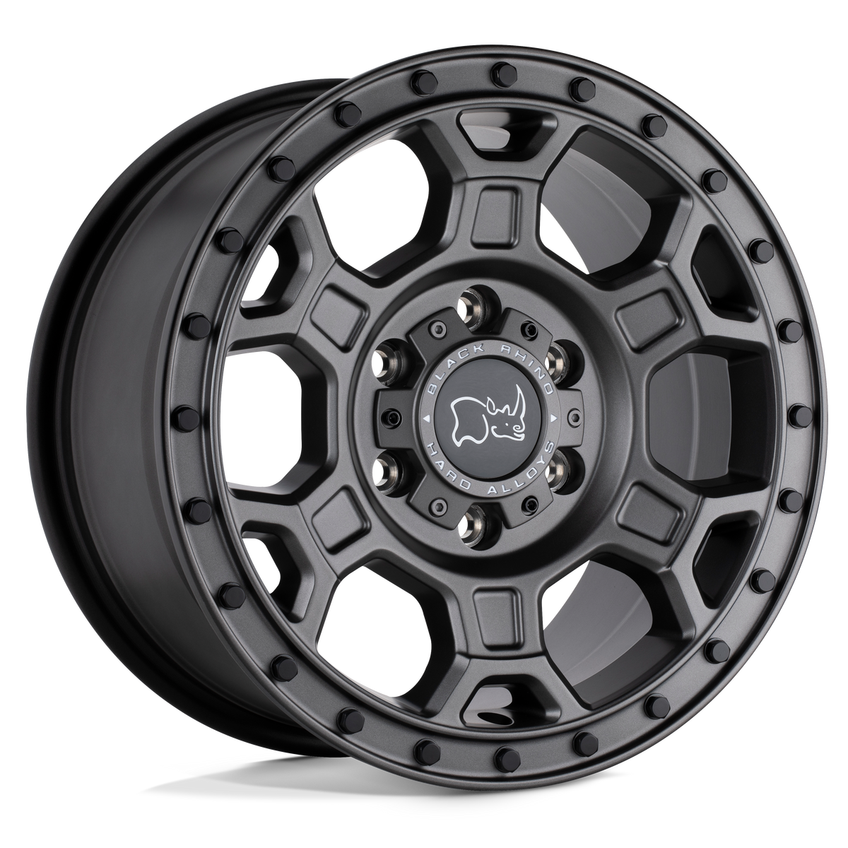 Black Rhino MIDHILL Matte Gunmetal W/ Black Bolts 18x8 +48 5x160mm 65.1mm - WheelWiz