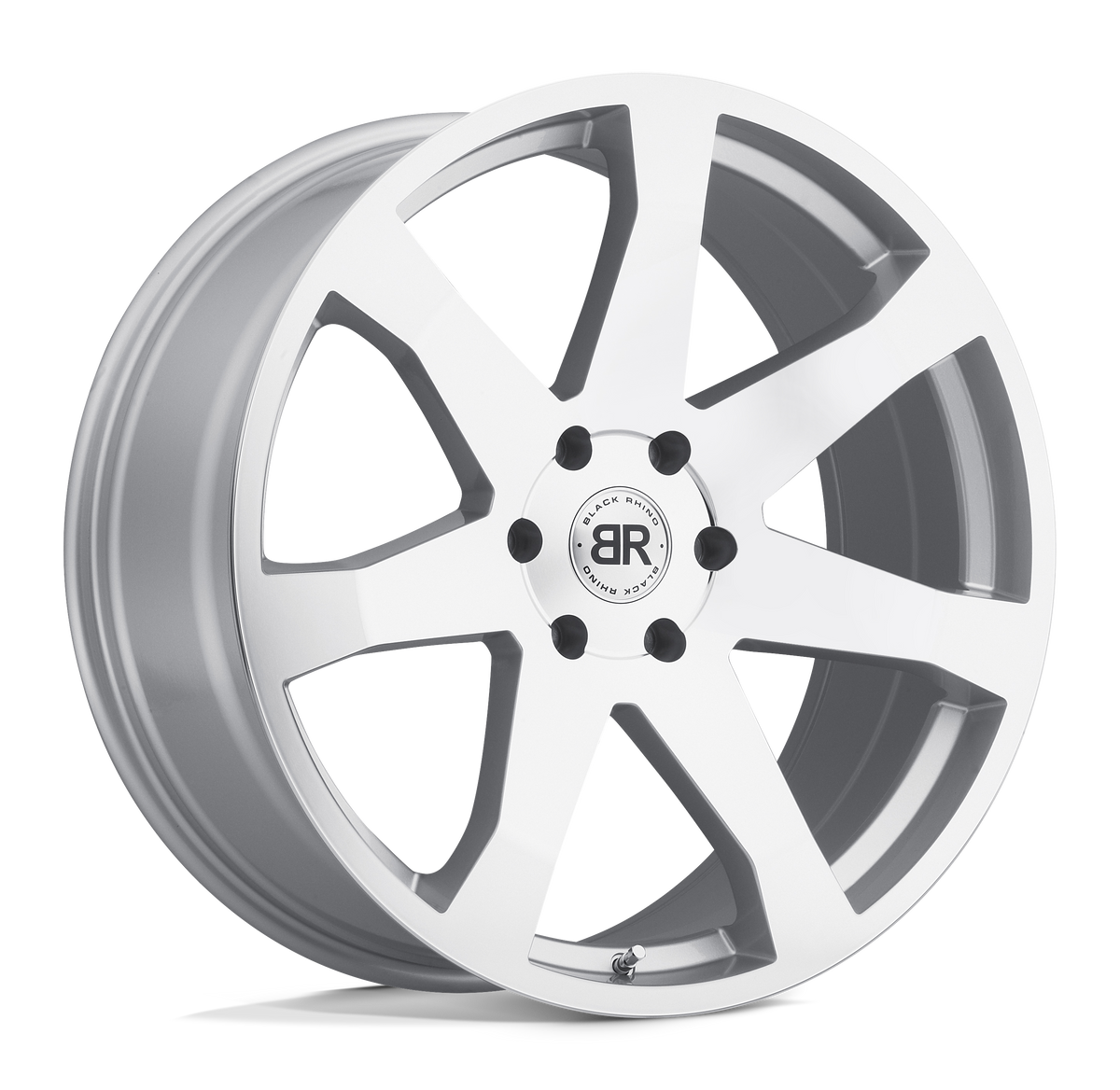 Black Rhino MOZAMBIQUE Silver W/ Mirror Cut Face 20x8.5 +20 6x114.3mm 76.1mm - WheelWiz