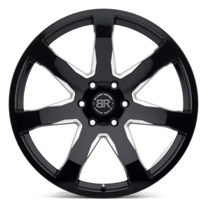 Black Rhino MOZAMBIQUE Gloss Black & Milled 18x8.5 +20 6x139.7mm 112.1mm - WheelWiz