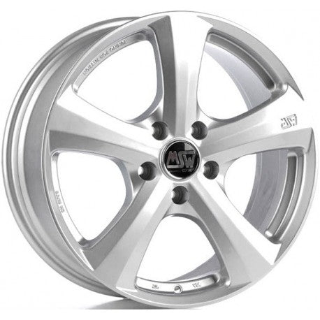 MSW 19 Full Silver 15x6.5 CUSTOM 4x100mm - WheelWiz