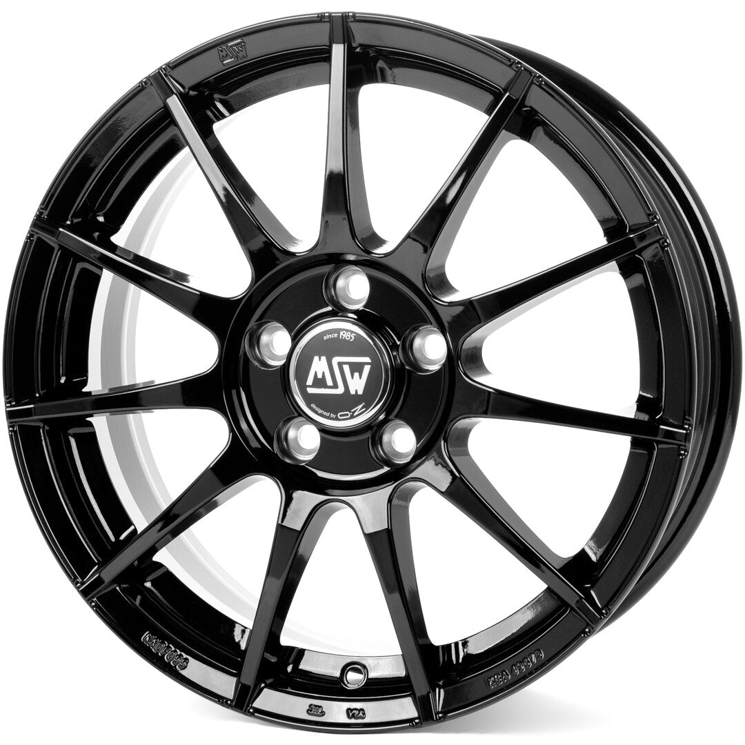 MSW 85 16x6.5 +42 4x108.00 Custom GLOSS BLACK - WheelWiz