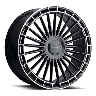 MV Forged MVF40 GLOSS BLACK DIAMOND RING 24x10 +10 6x139.7mm 72.6mm