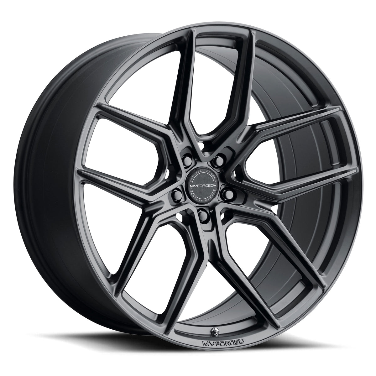 MV Forged MVF5 SATIN BLACK 22x10.5 +30 5x114.3mm 72.6mm