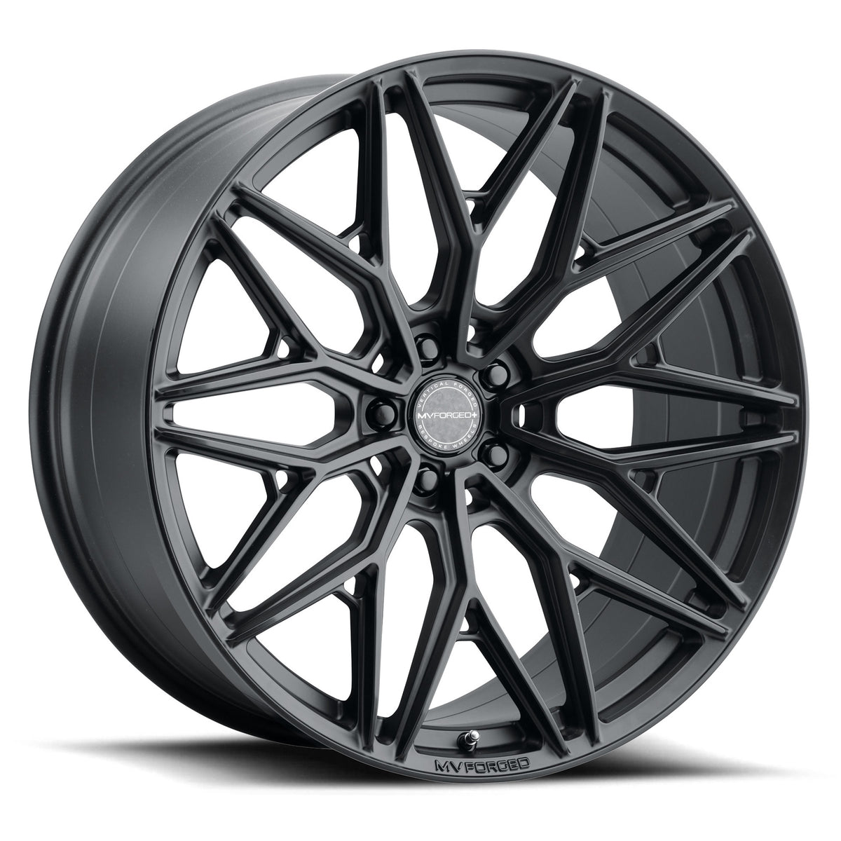 MV Forged MVF2 SATIN BLACK 21x11 +25 5x120mm 72.6mm - Wheelwiz