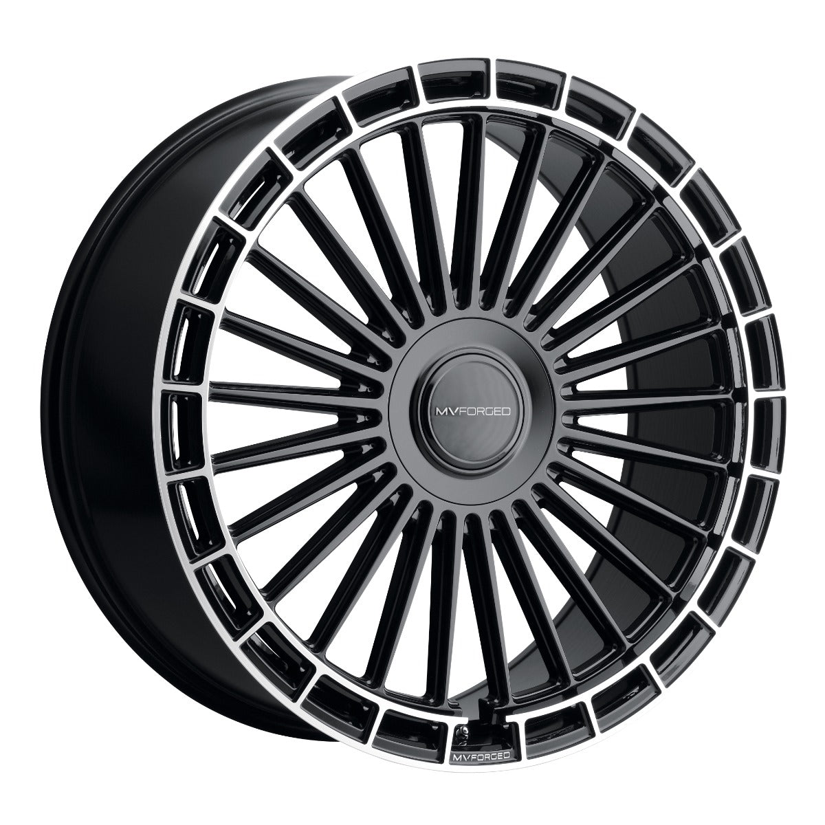 MV Forged MVF40 GLOSS BLACK DIAMOND RING 22x10.5 0 Custommm 72.6mm