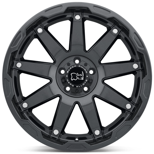 Black Rhino OCEANO Gloss Gun Black W/ Ss Bolts 18x9.5 +12 6x135mm 87.1mm - Wheelwiz