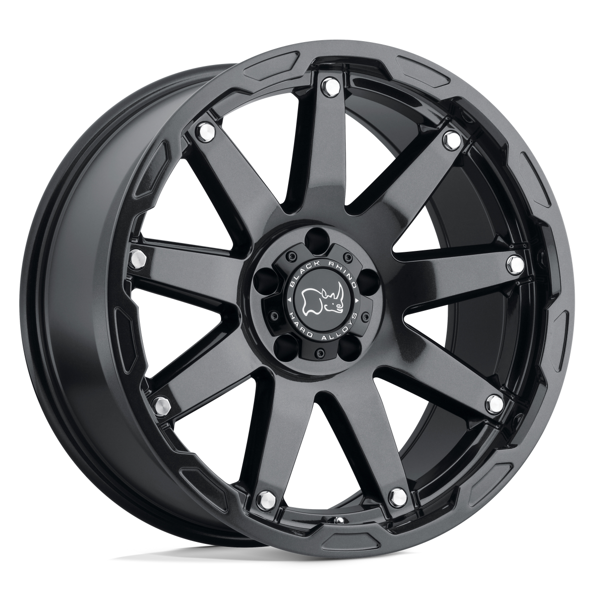 Black Rhino OCEANO Gloss Gun Black W/ Stainless Bolts 18x9.5 0 5x139.7mm 78.1mm - WheelWiz