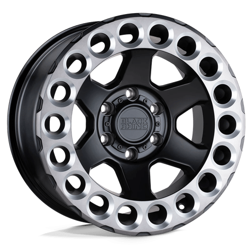 Black Rhino ODESSA Matte Black W/ Machined Tint Lip & Milled Rings 20x9.5 -18 6x139.7mm 112.1mm - WheelWiz