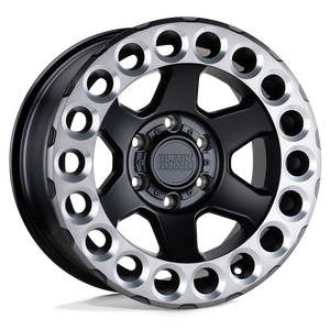 Black Rhino ODESSA Matte Black W/ Machined Tint Lip & Milled Rings 17x9.5 -18 6x139.7mm 112.1mm - WheelWiz