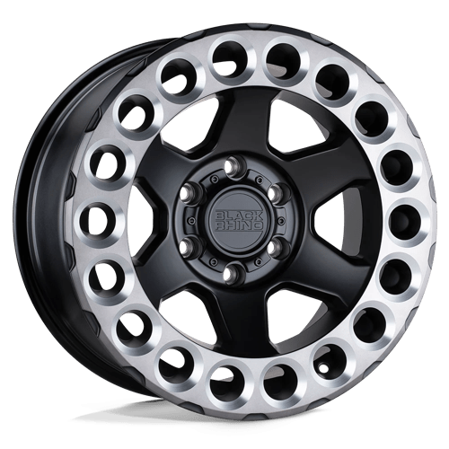 Black Rhino ODESSA Matte Black W/ Machined Tint Lip & Milled Rings 20x9.5 -18 5x127mm 71.5mm - Wheelwiz