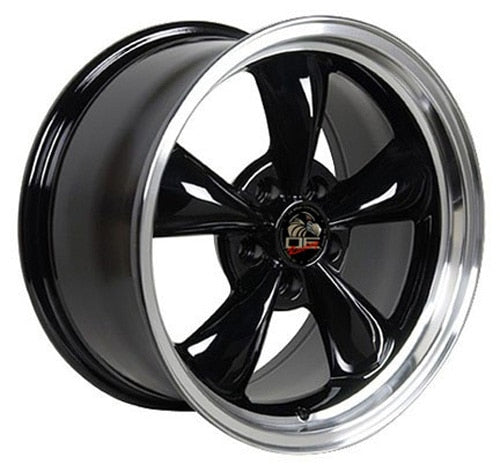 OE Wheels Replica FR01 Black with Machined Lip 17x8.0 +29.5 5x114.3mm 70.6mm