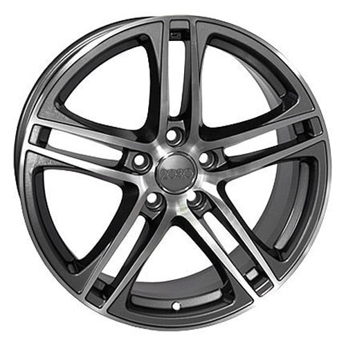 OE Wheels Replica AU07 Gunmetal Machined 17x7.5 +35 5x112mm 57.1mm - Wheelwiz