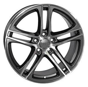 OE Wheels Replica AU07 Gunmetal Machined 17x7.5 +35 5x112mm 57.1mm