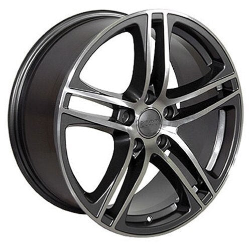 OE Wheels Replica AU07 Gunmetal Machined 17x7.5 +35 5x112mm 57.1mm - Wheelwiz