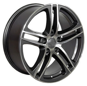 OE Wheels Replica AU07 Gunmetal Machined 17x7.5 +35 5x112mm 57.1mm