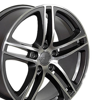 OE Wheels Replica AU07 Gunmetal Machined 17x7.5 +35 5x112mm 57.1mm