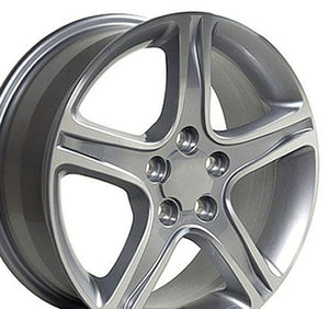 OE Wheels Replica LX01 Silver Machined 17x7.0 +50 5x114.3mm 60.1mm